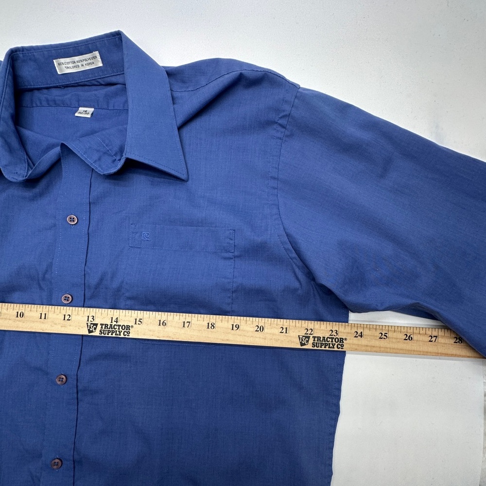 Pierre Cardin Button Down Blue Dress Shirt Mens size 16-32/33 (D75) - Picture 4 of 9